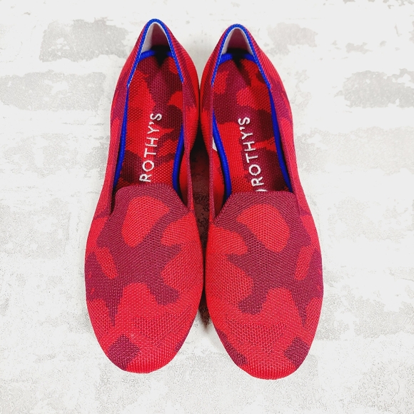 Rothy's | Shoes | New Rothys The Loafer Red Camo Round Toe Slip On ...